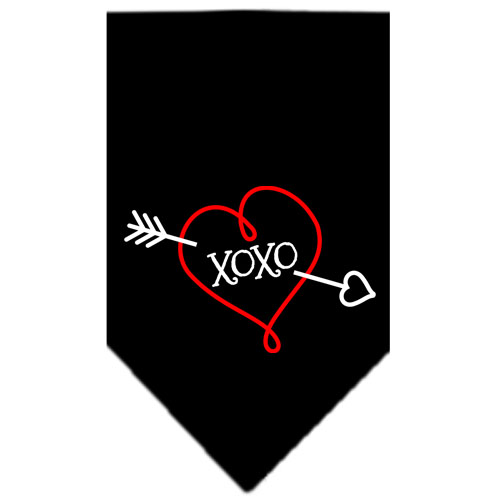 XOXO Screen Print Bandana Black Large